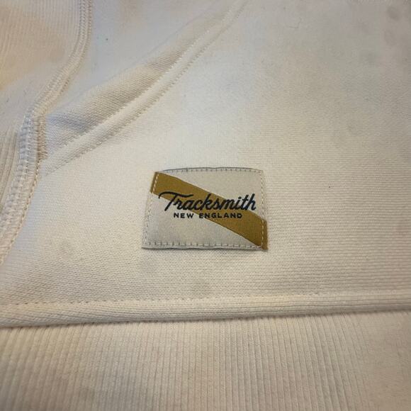 New Tracksmith Trackhouse Sweatshirt long sleeve white hood size small cotton - Picture 10 of 11